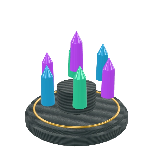 Resonant Crystal Array interactive material or prop inspection