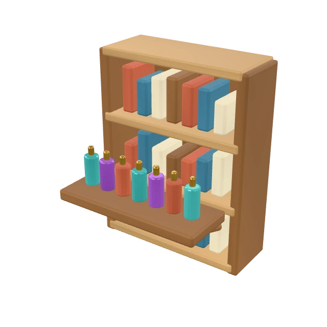 Alchemists Potion Cabinet interactive 3D model