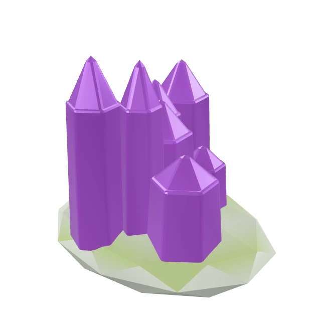 Amethyst Crystal Cluster interactive 3D model