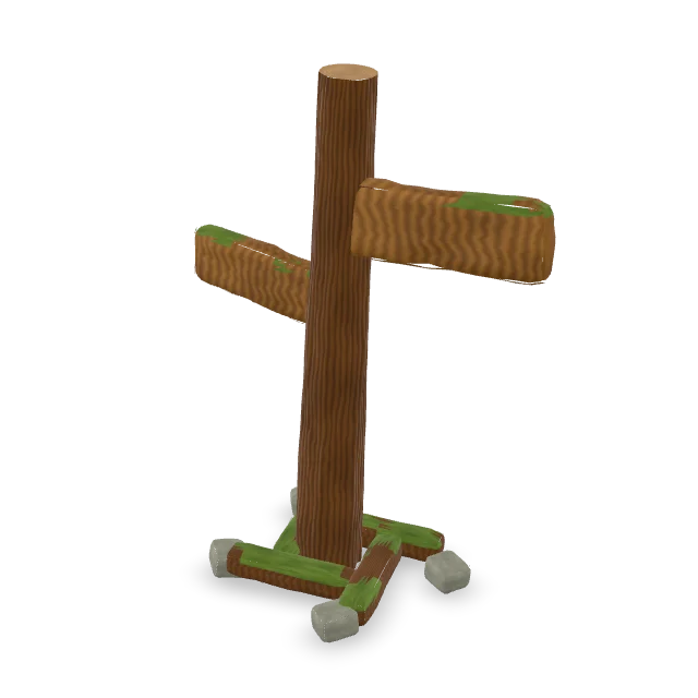 Interactive 3D preview of Crooked Woodland Signpost