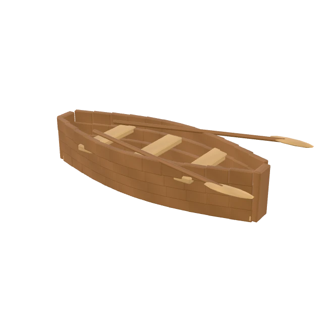 Clinker Rowboat interactive 3D model