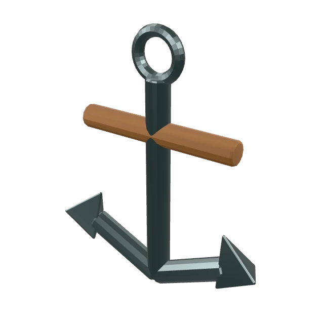 Iron Maritime Anchor interactive 3D model
