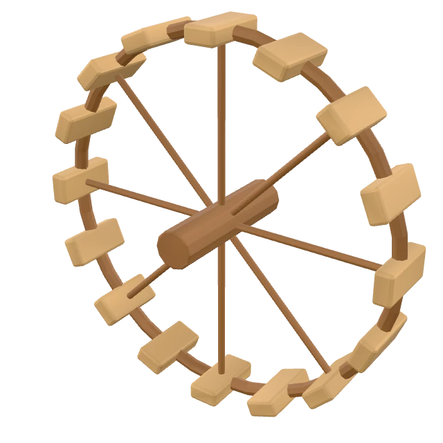 Mill Waterwheel interactive 3D model