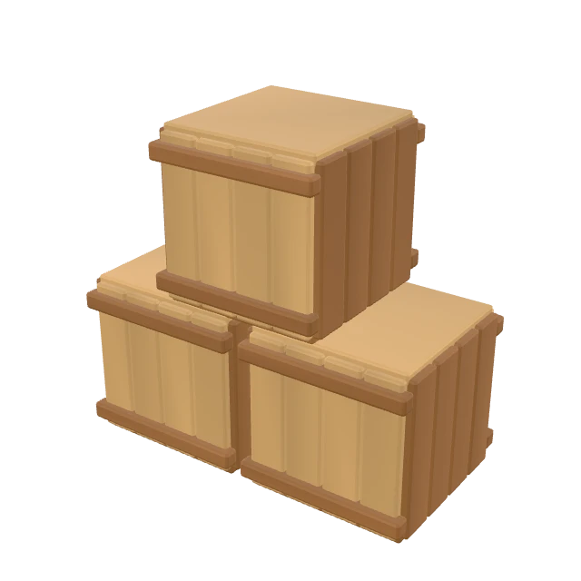 Braced Shipping Crate Stack interactive 3D model