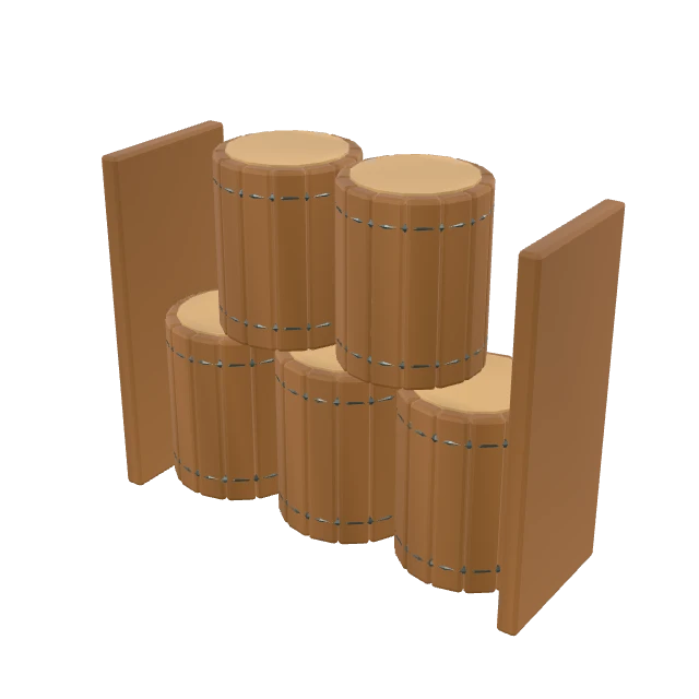 Coopers Barrel Rack interactive 3D model