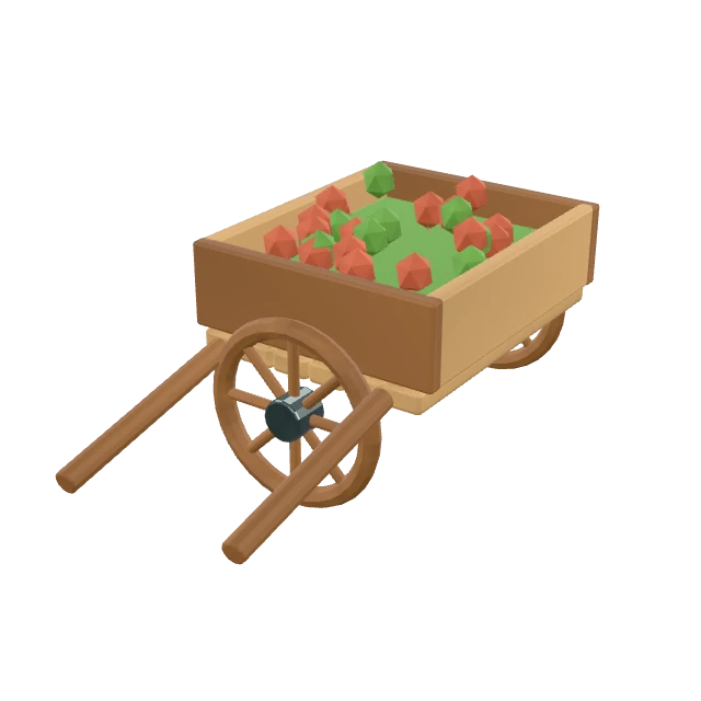 Orchard Produce Cart interactive 3D model