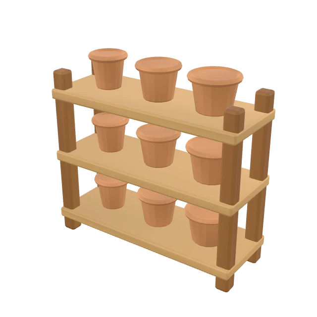 Potters Display Shelves interactive 3D model