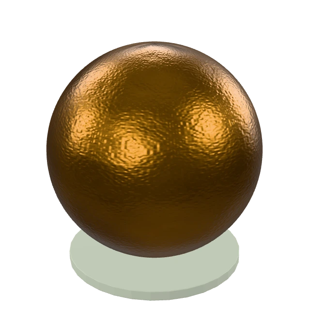 Hammered Bronze interactive material or prop inspection
