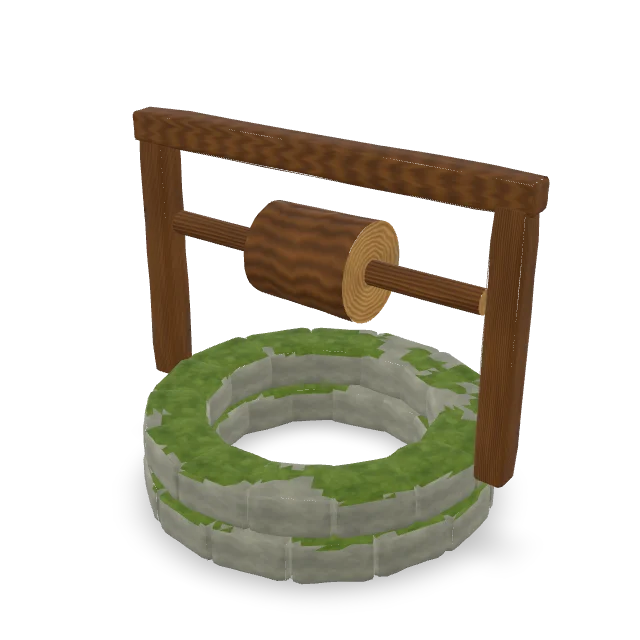 Interactive 3D preview of Mossy Stone Well