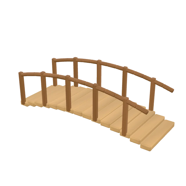 Arched Garden Footbridge interactive 3D model