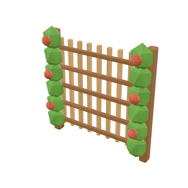 Climbing Rose Trellis interactive 3D model