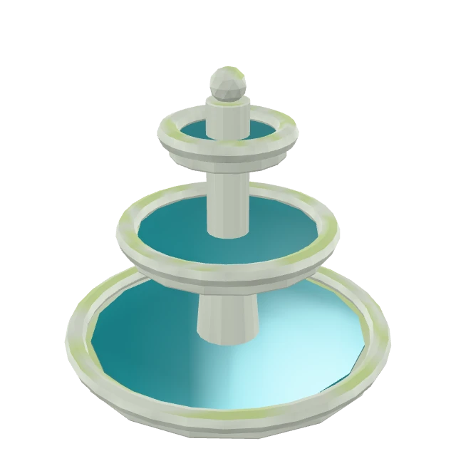 Three Tier Courtyard Fountain interactive 3D model