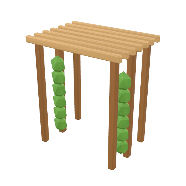 Timber Garden Arbor interactive 3D model