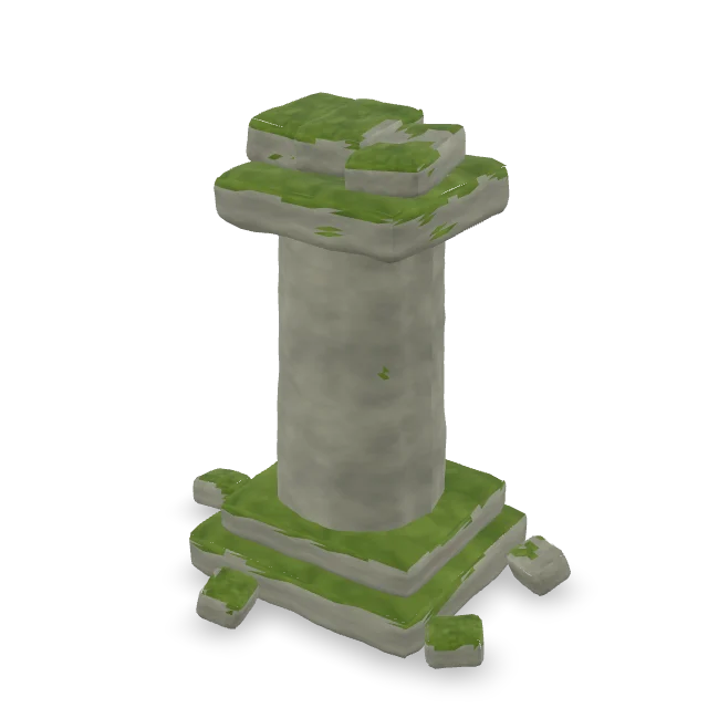 Interactive 3D preview of Ruined Stone Pillar