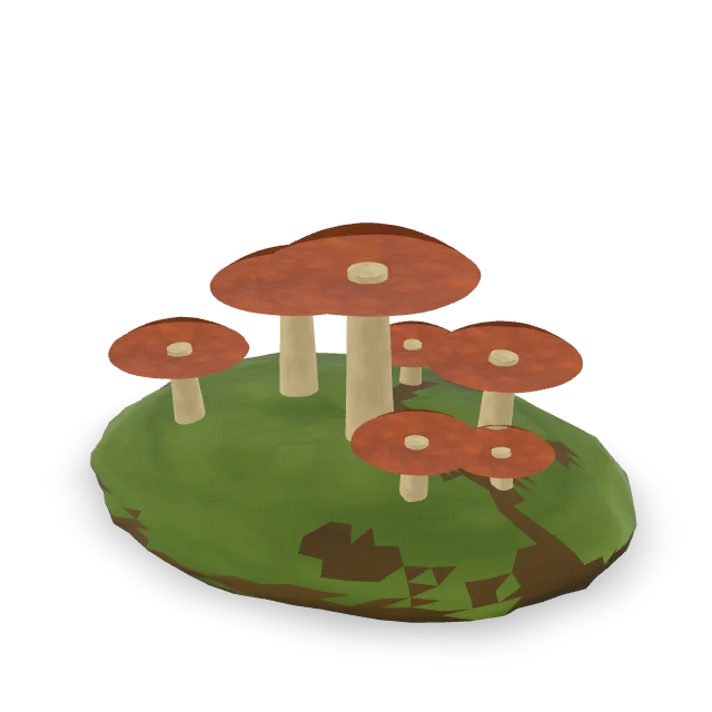 Interactive 3D preview of Russet Mushroom Cluster