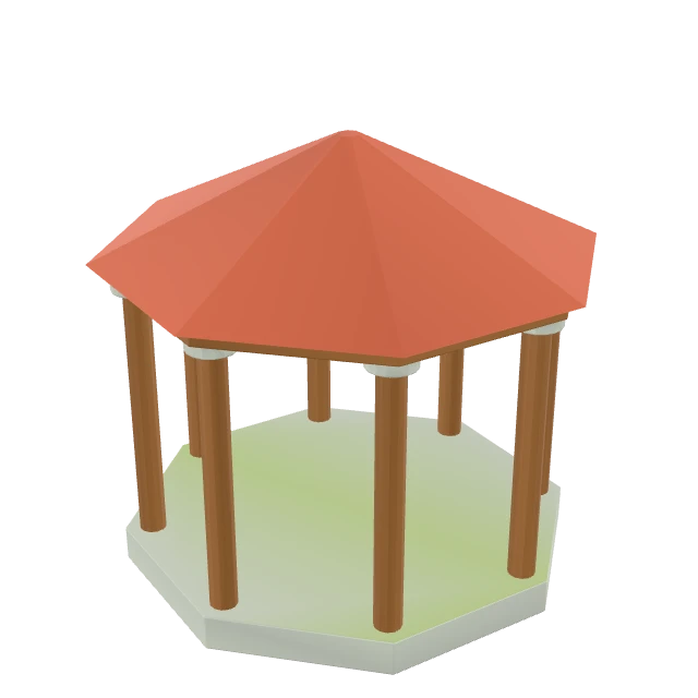 Octagonal Garden Gazebo interactive 3D model