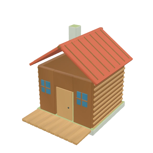 Pinewood Forest Cabin interactive 3D model