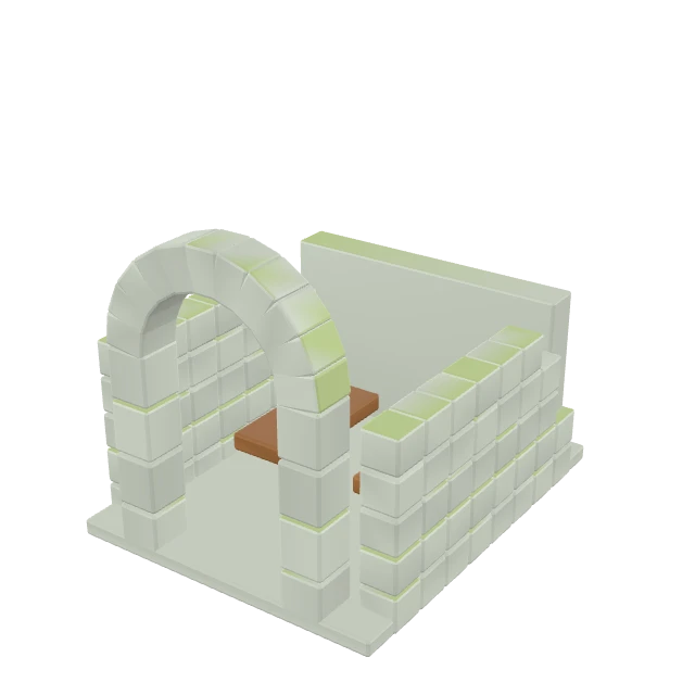 Roofless Chapel Ruin interactive 3D model