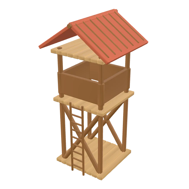 Timber Lookout Tower interactive 3D model