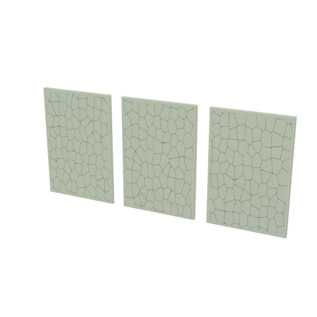 Desiccated Crack Network interactive material or prop inspection