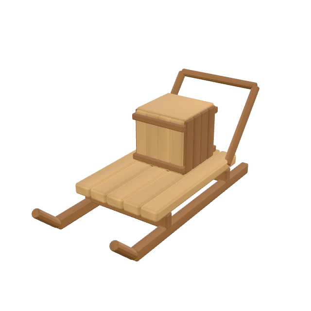 Snow Expedition Sled interactive 3D model