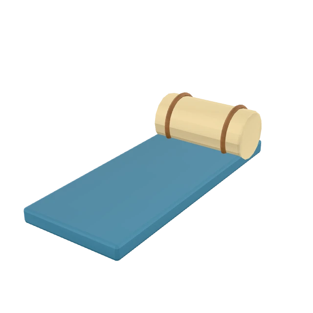 Travelers Rolled Bedding interactive 3D model