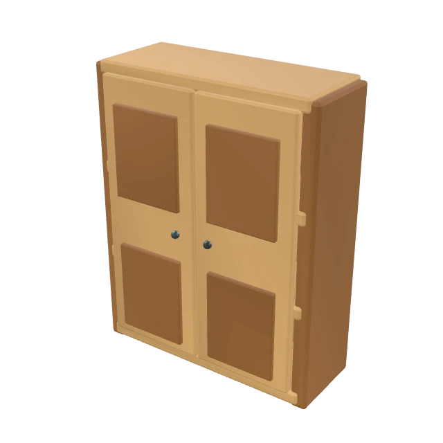 Panelled Storage Cupboard interactive 3D model