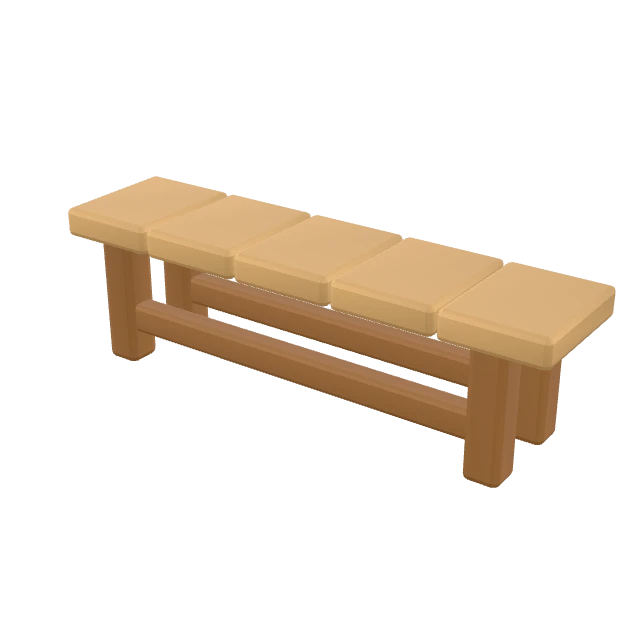 Tavern Bench interactive 3D model