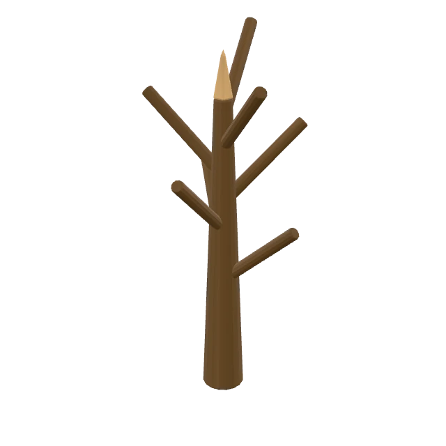 Lightning Struck Tree interactive 3D model